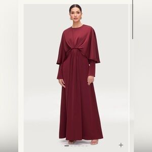 Elegant Burgundy Maxi Dress